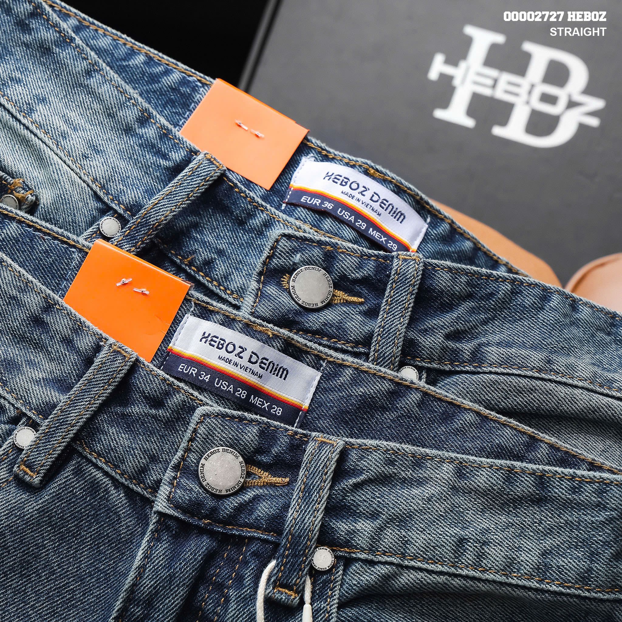  Quần jean nam Heboz dáng suông D034 - 00002727 