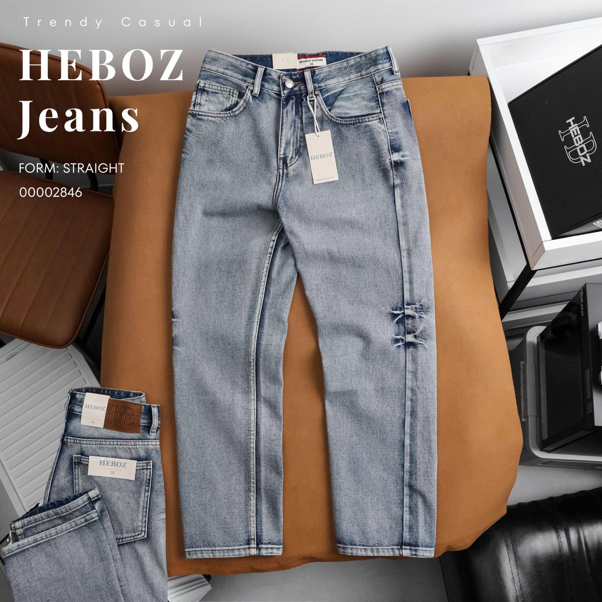  Quần jean nam Heboz dáng suông D052 - 00002846 