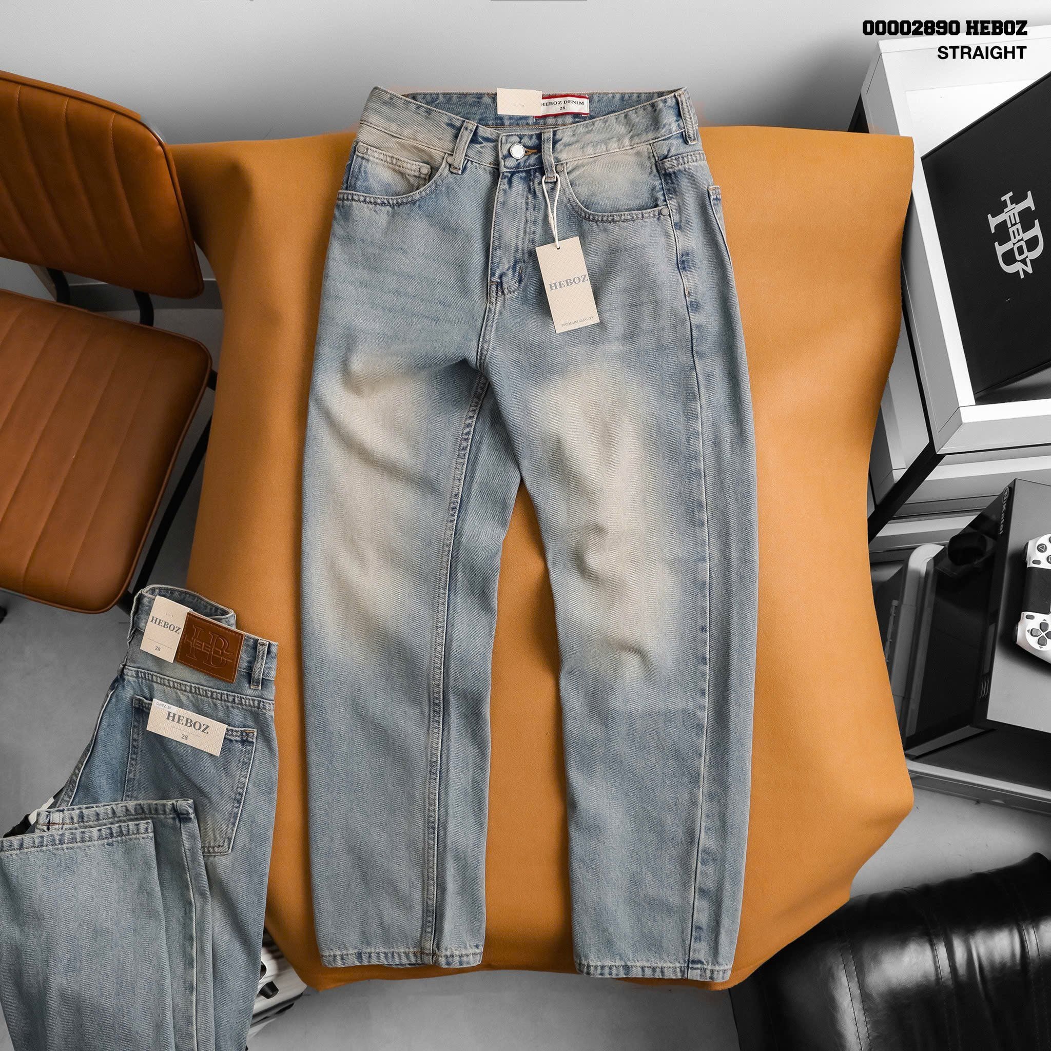  Quần jean nam Heboz dáng suông D058 - 00002890 