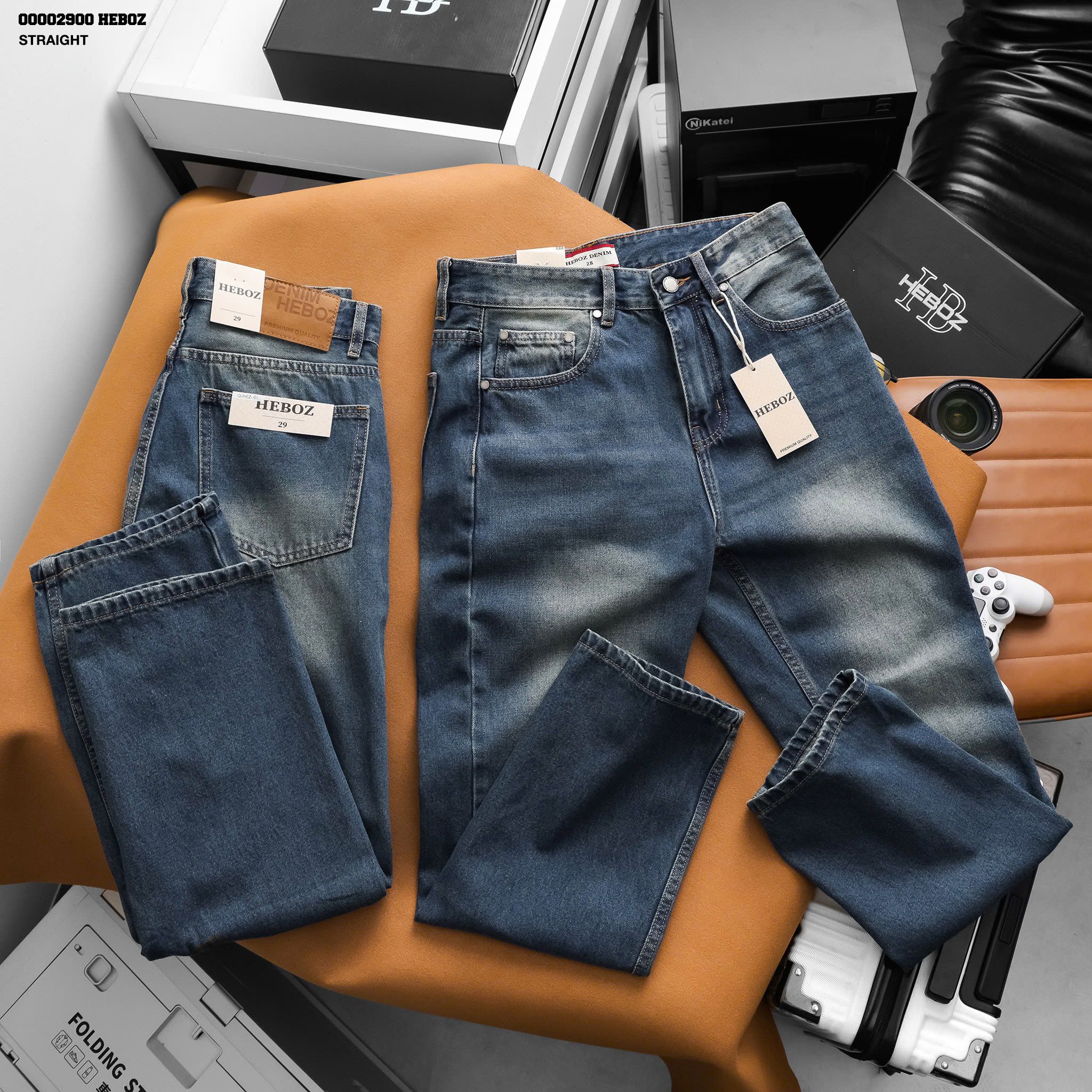  Quần jean nam Heboz dáng suông D061 - 00002900 