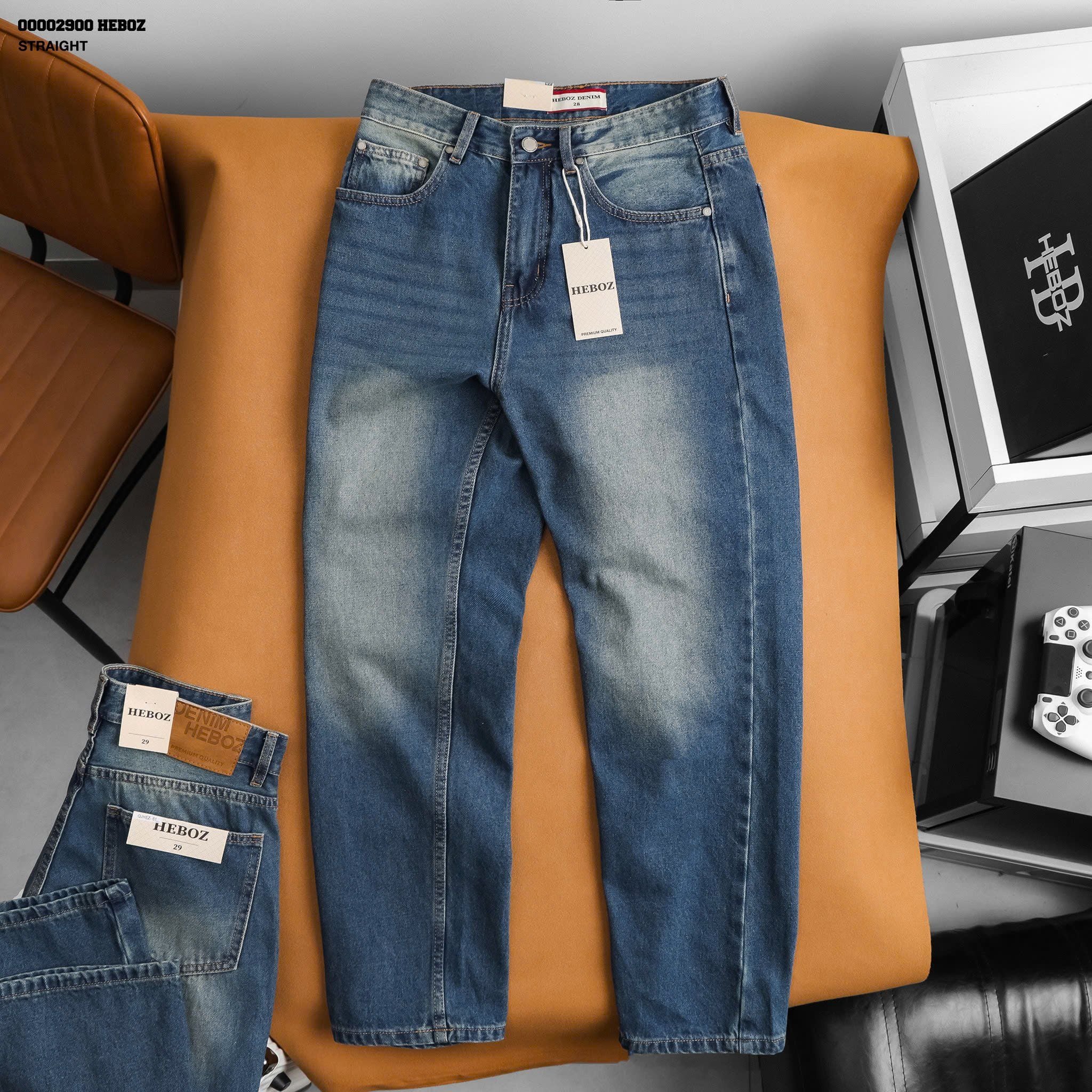  Quần jean nam Heboz dáng suông D061 - 00002900 