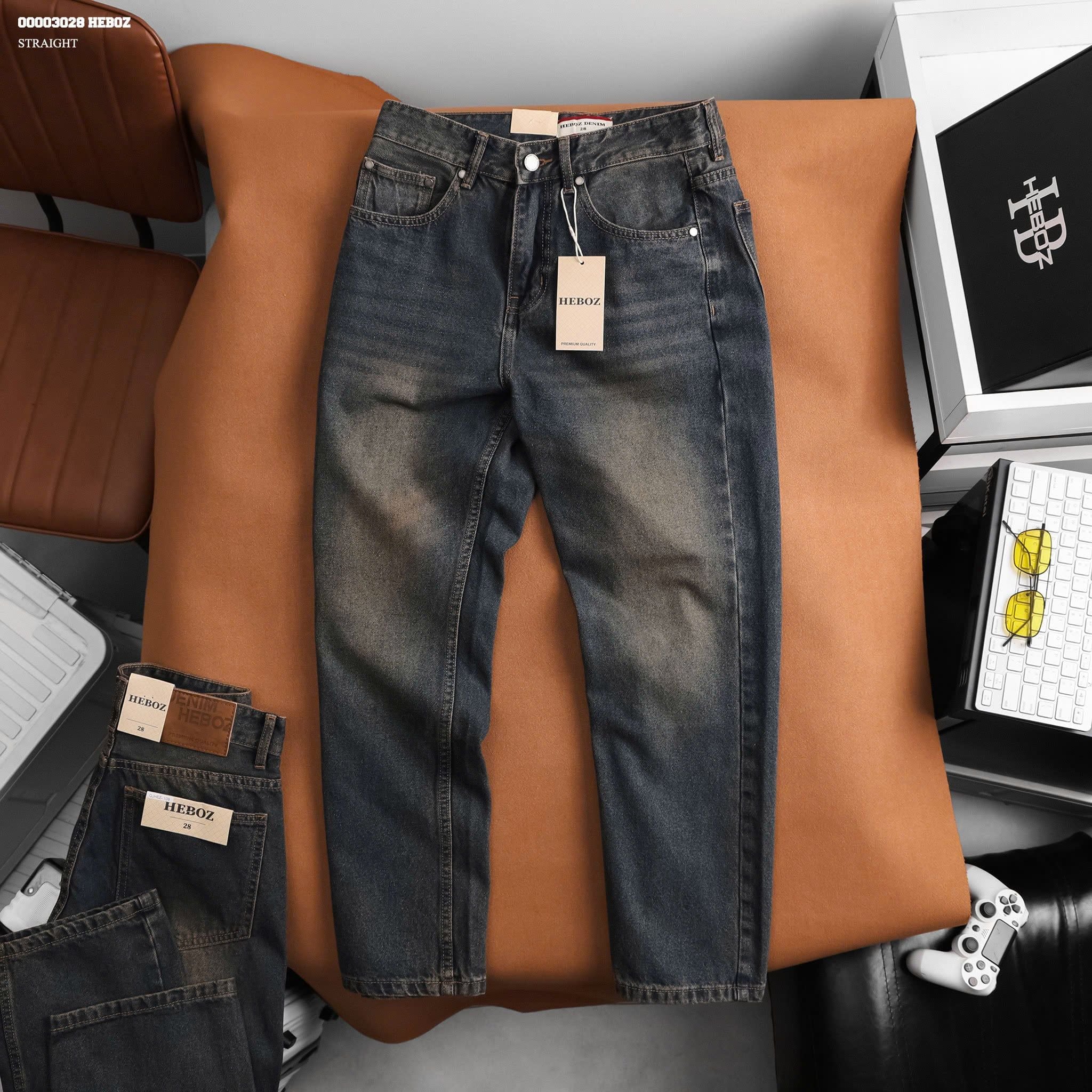  Quần jean nam Heboz dáng suông D109 - 00003028 