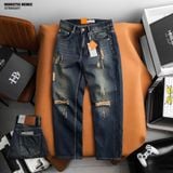  Quần jean nam Heboz dáng suông rách D029 - 00002715 