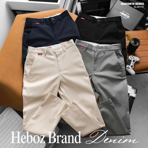  Quần kaki nam Heboz Essential slim 4M - 00002879 