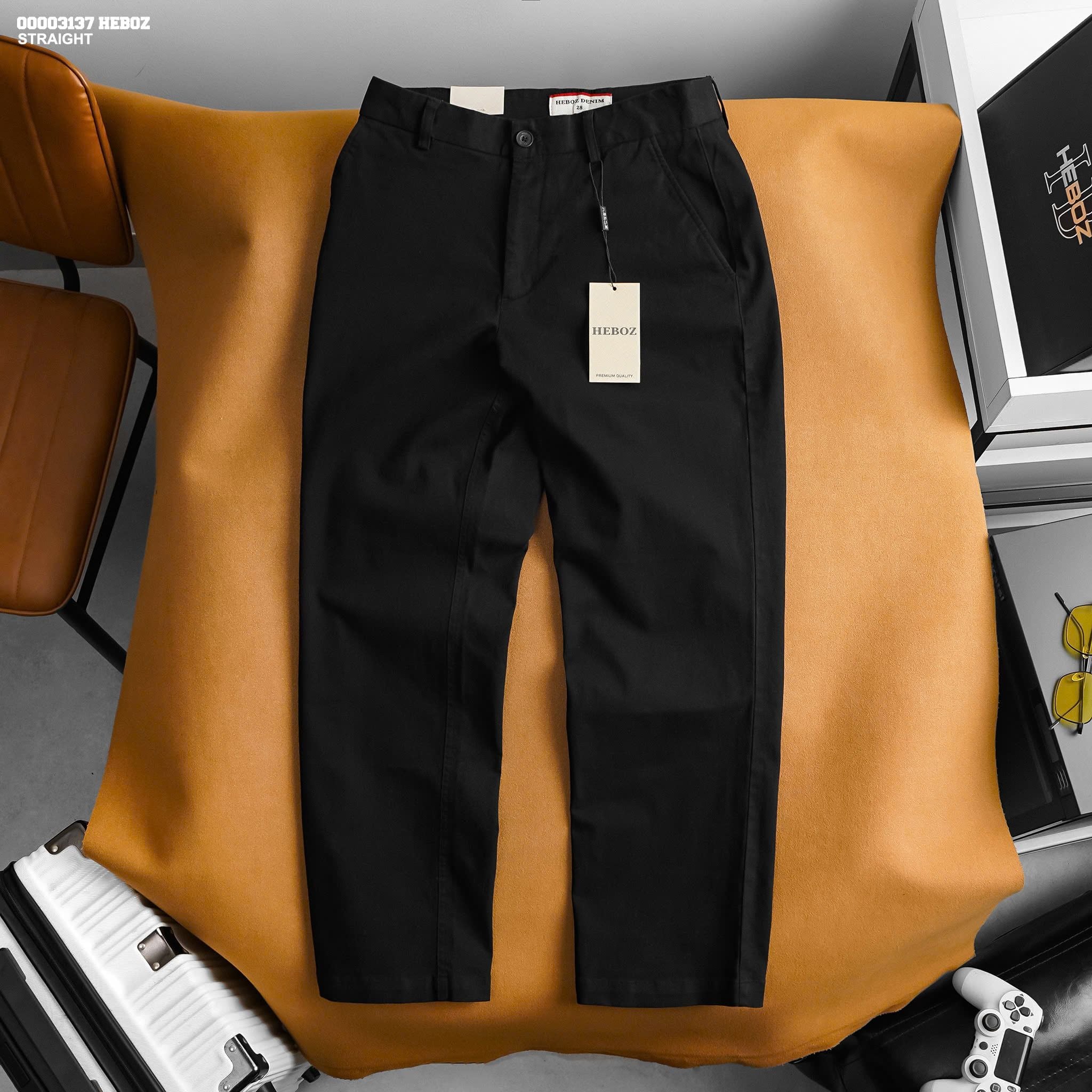  Quần kaki nam HEBOZ garment straight 2M - 00003137 