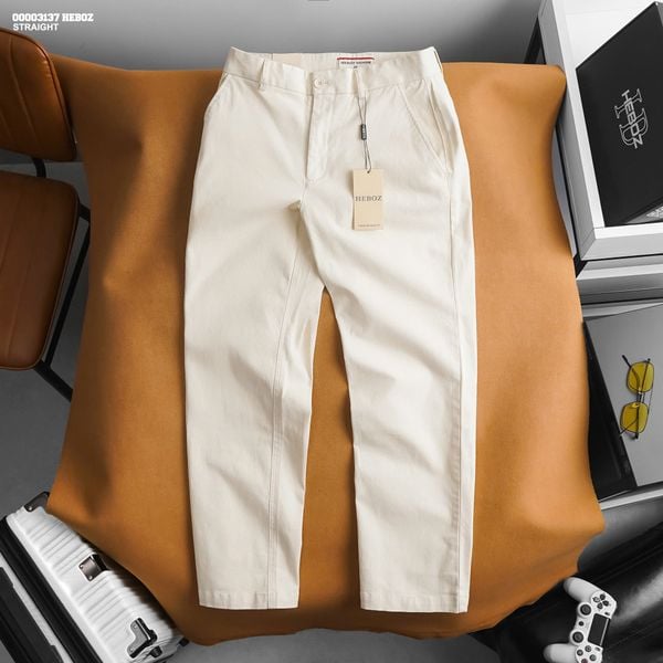  Quần kaki nam HEBOZ garment straight 2M - 00003137 