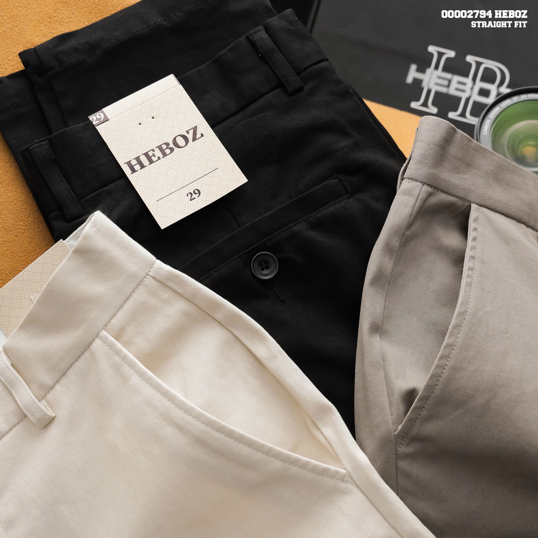  Quần kaki nam Heboz Straight fit 3M - 00002794 