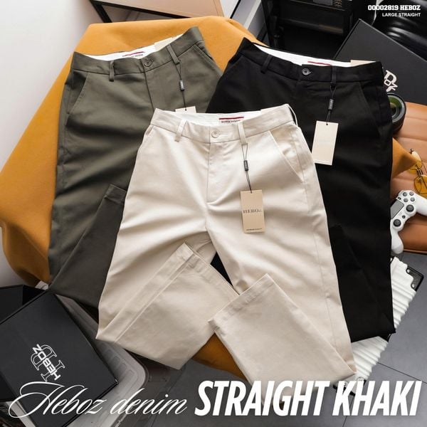  Quần kaki nam Heboz urban dáng suông 3M - 00002819 