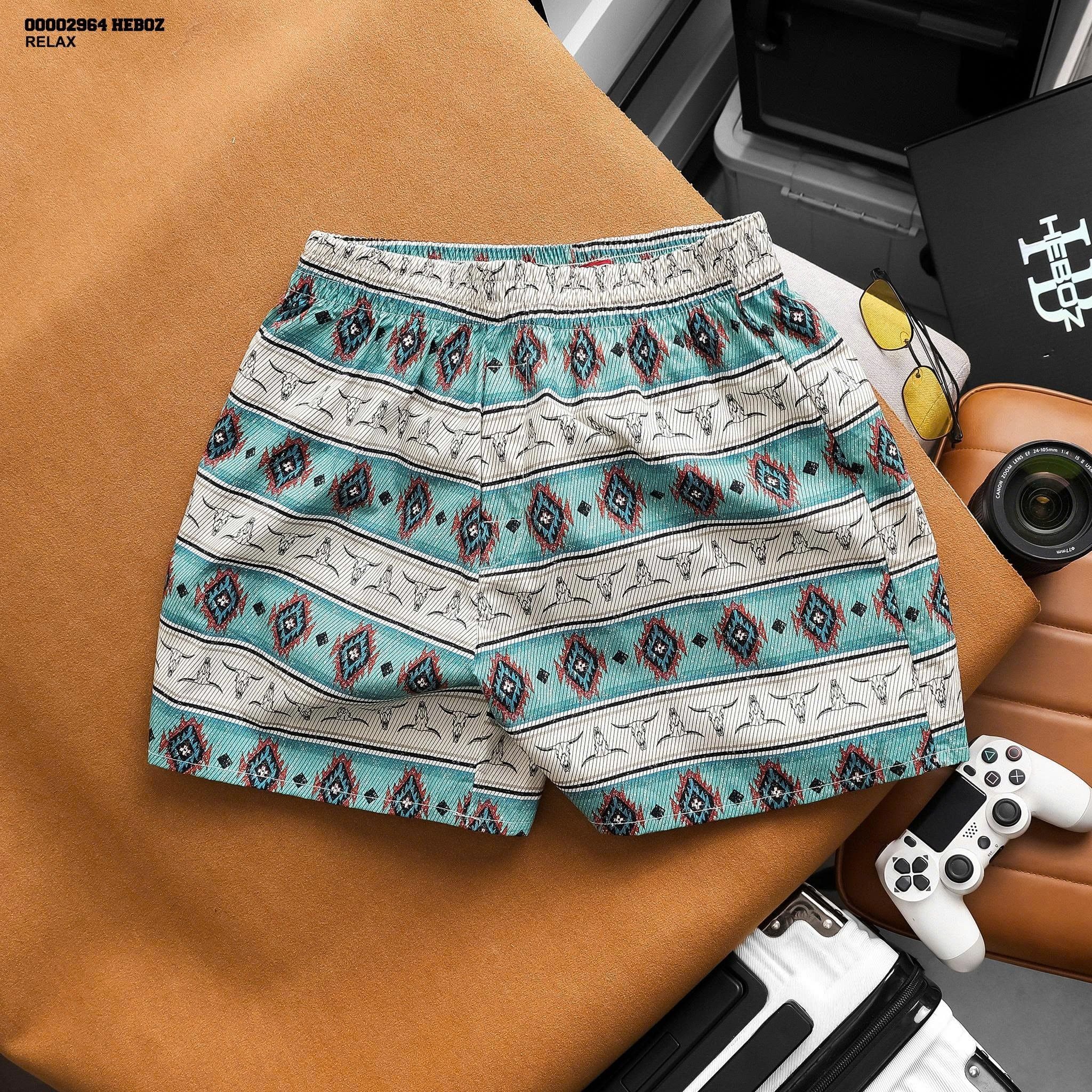  Quần ngủ nam Heboz cotton pattern 5M - 00002964 