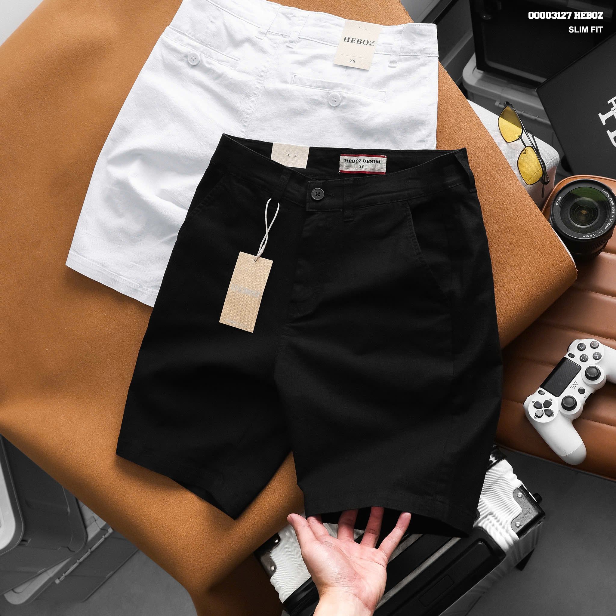  Quần short nam HEBOZ Linen slim 2M - 00003127 