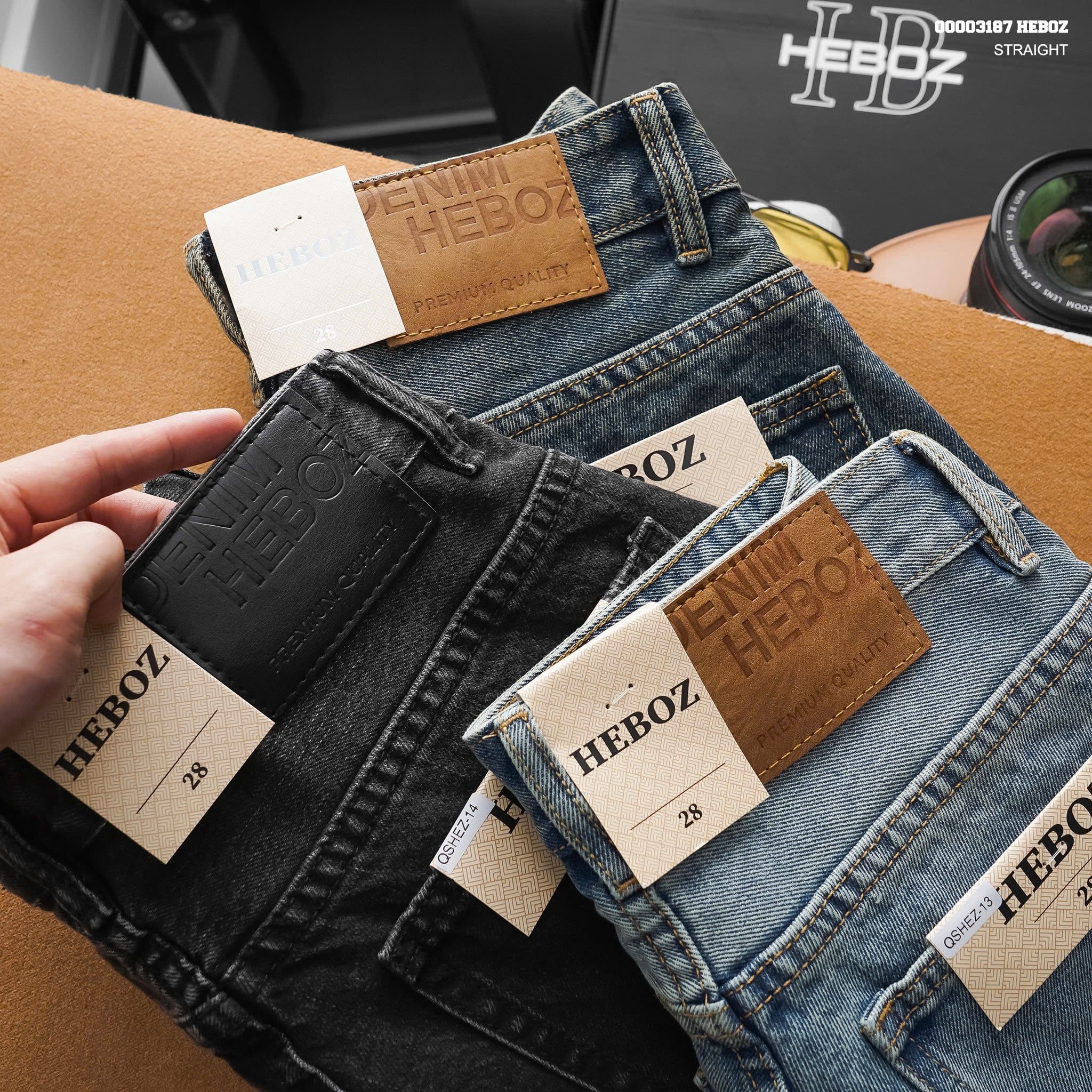  Quần short jean HEBOZ Distressed straight 3M - 00003187 