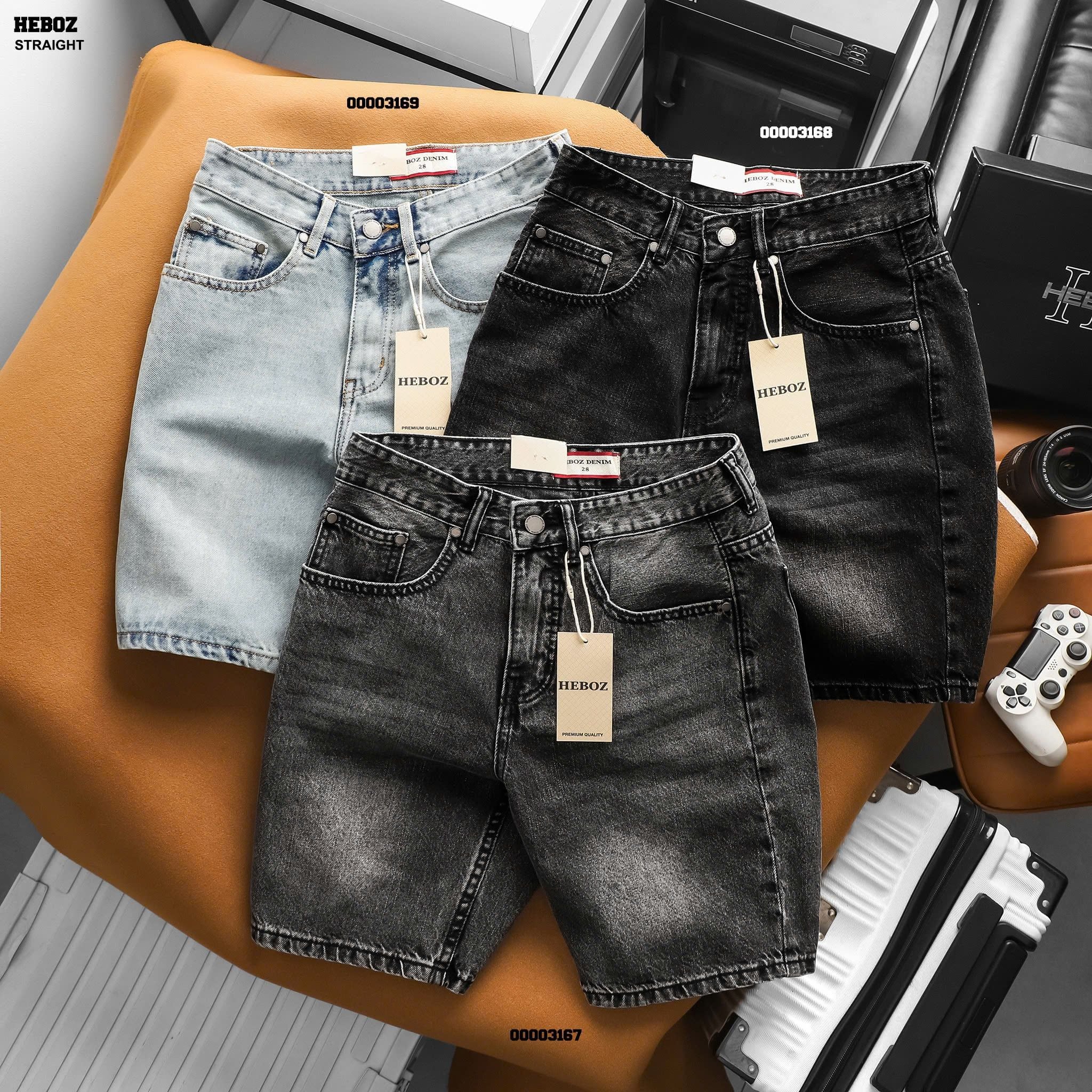  Quần short jean HEBOZ straight S09 - 00003169 
