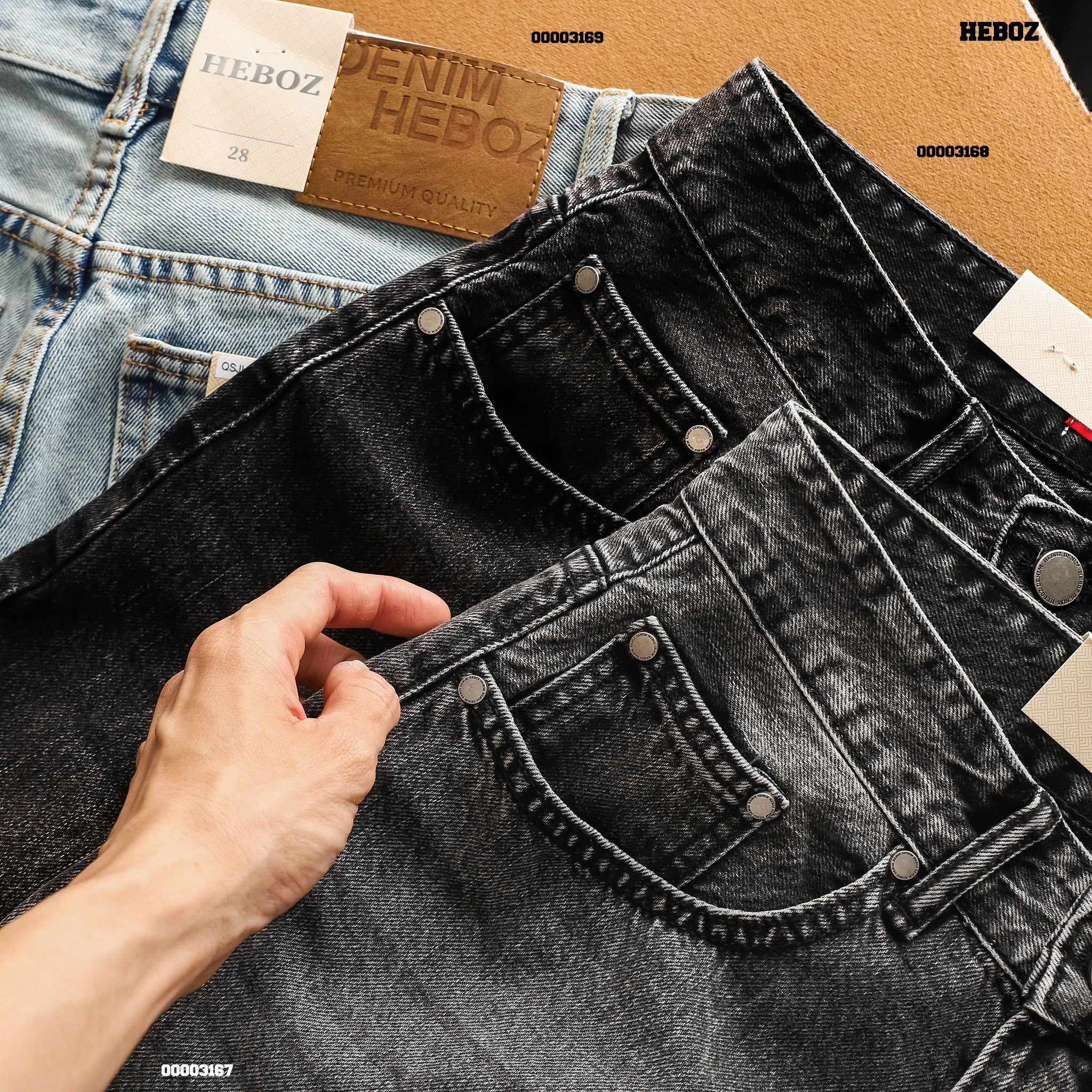  Quần short jean HEBOZ straight S11 - 00003168 