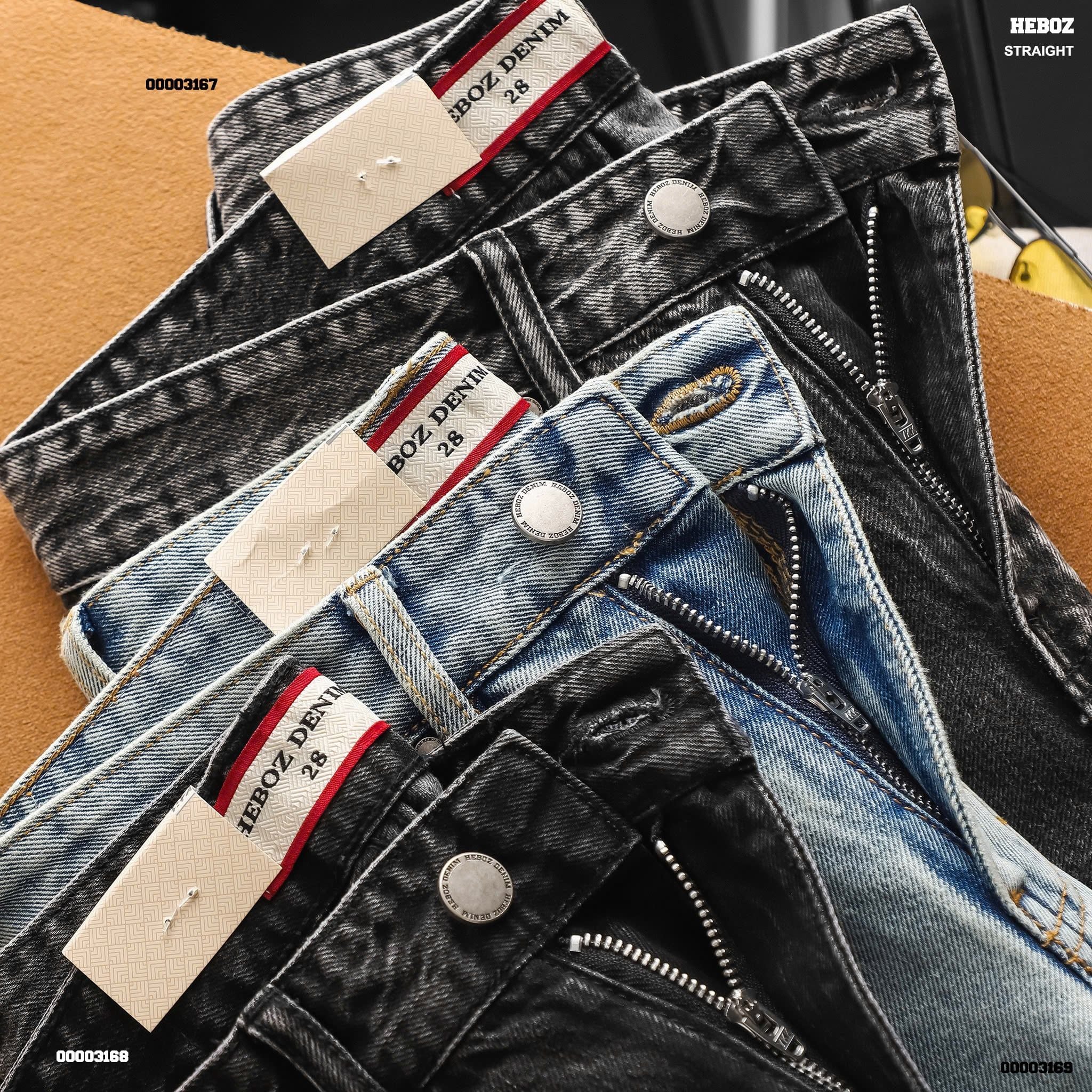 Quần short jean HEBOZ straight S09 - 00003169 