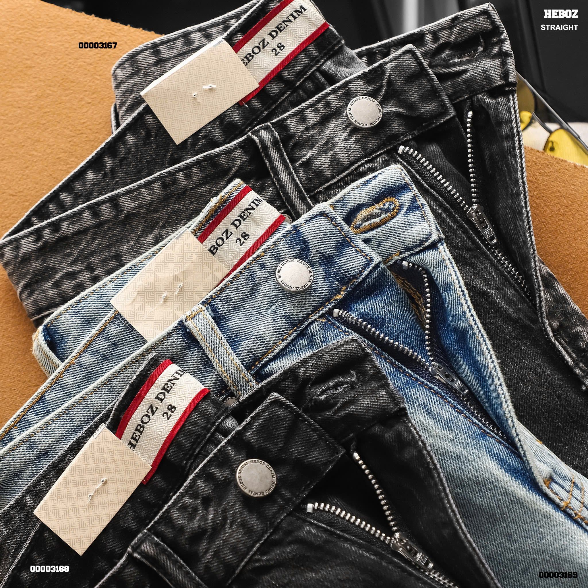  Quần short jean HEBOZ straight S11 - 00003168 