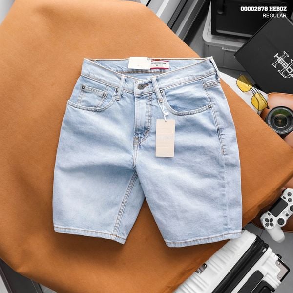  Quần short jean nam Heboz basic regular 2M - 00002878 