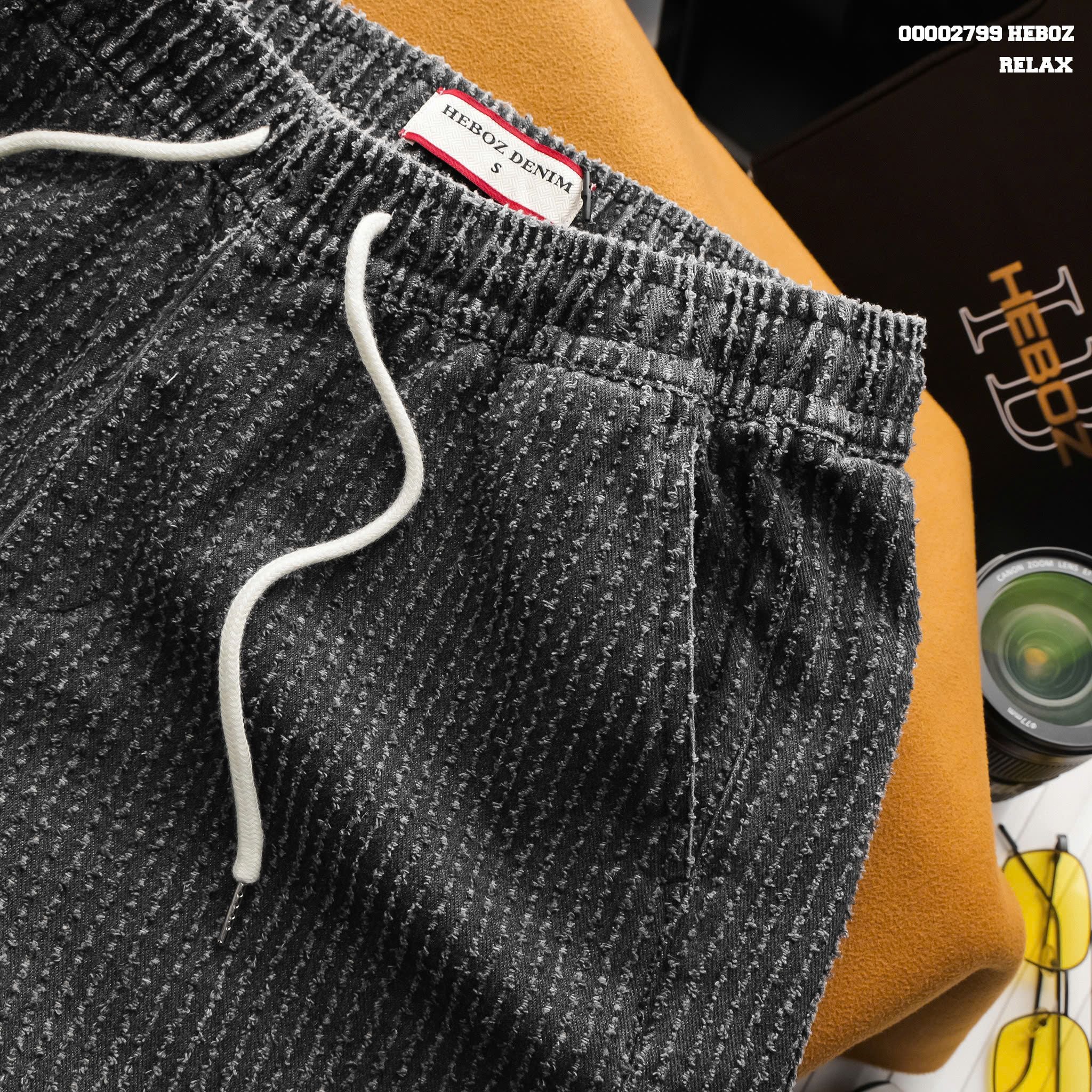  Quần short nam Heboz strip denim 2M - 00002799 