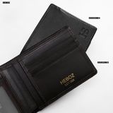  Ví da nam Heboz classic ngang - Đen - 00002864 