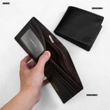  Ví da nam Heboz classic ngang - Đen - 00002864 