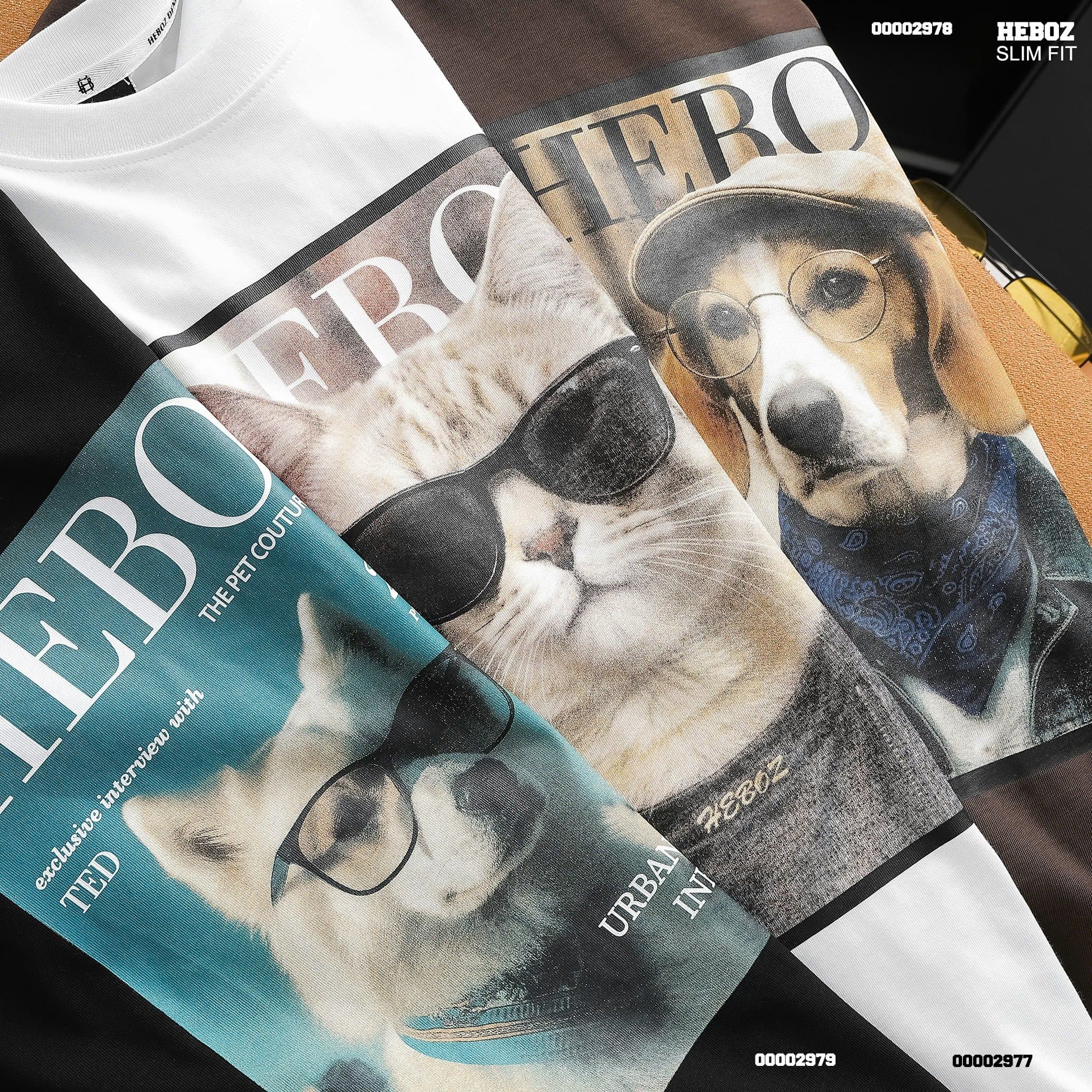  Áo thun nam HEBOZ Vintage Dog - 00002978 