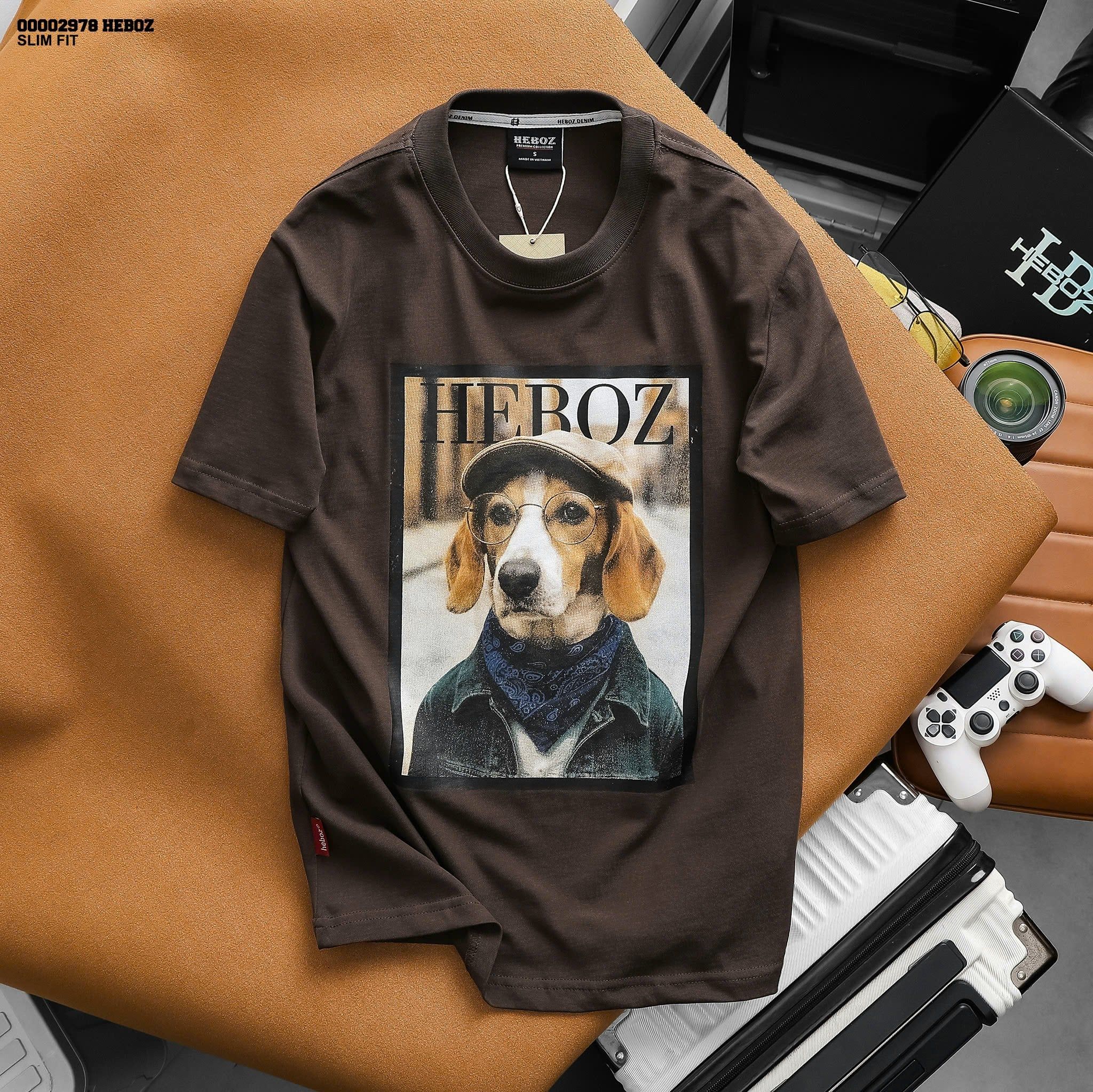  Áo thun nam HEBOZ Vintage Dog - 00002978 