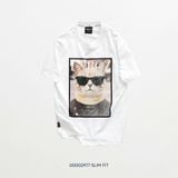  Áo thun nam Heboz Cat icon print - 00002977 