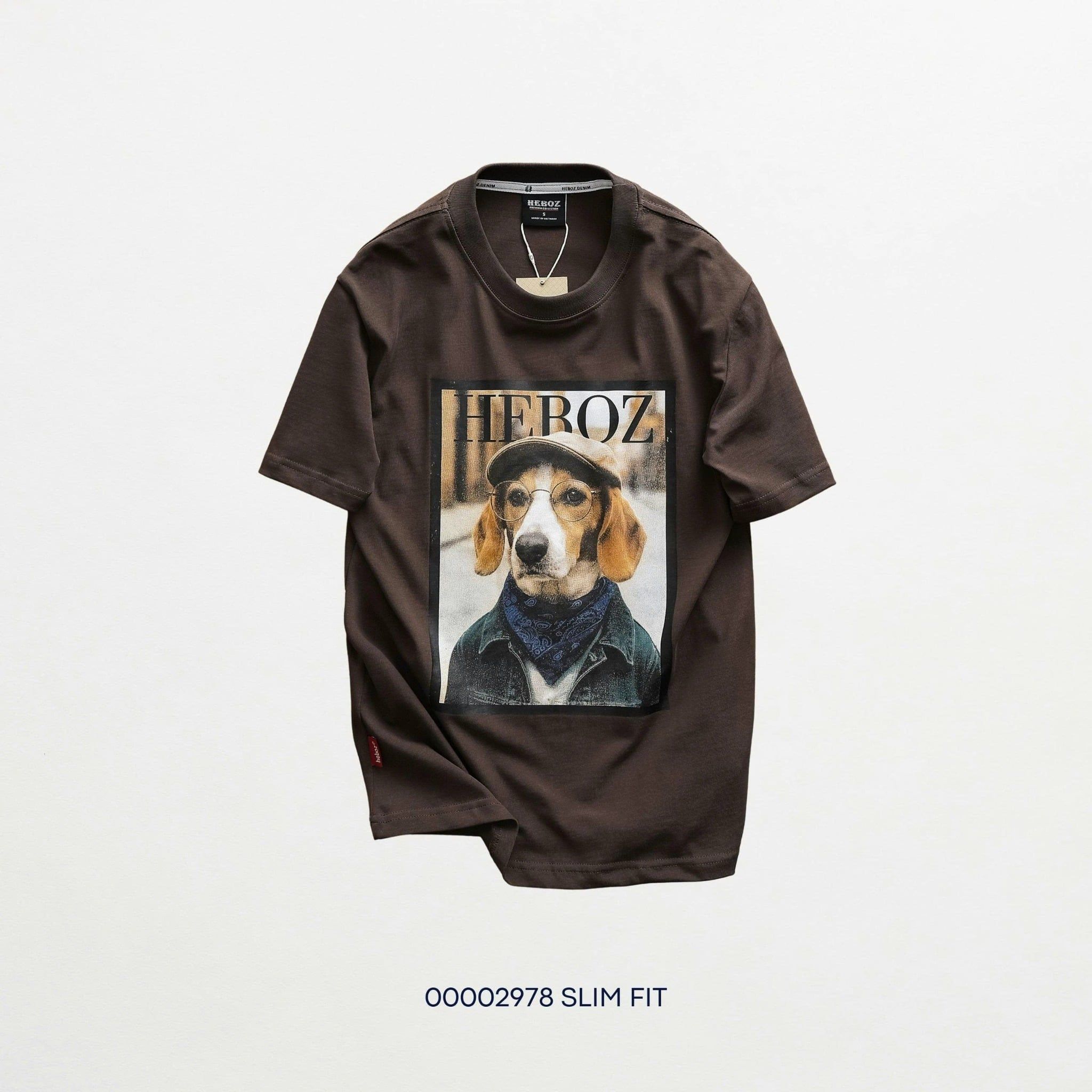  Áo thun nam HEBOZ Vintage Dog - 00002978 