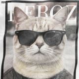  Áo thun nam Heboz Cat icon print - 00002977 