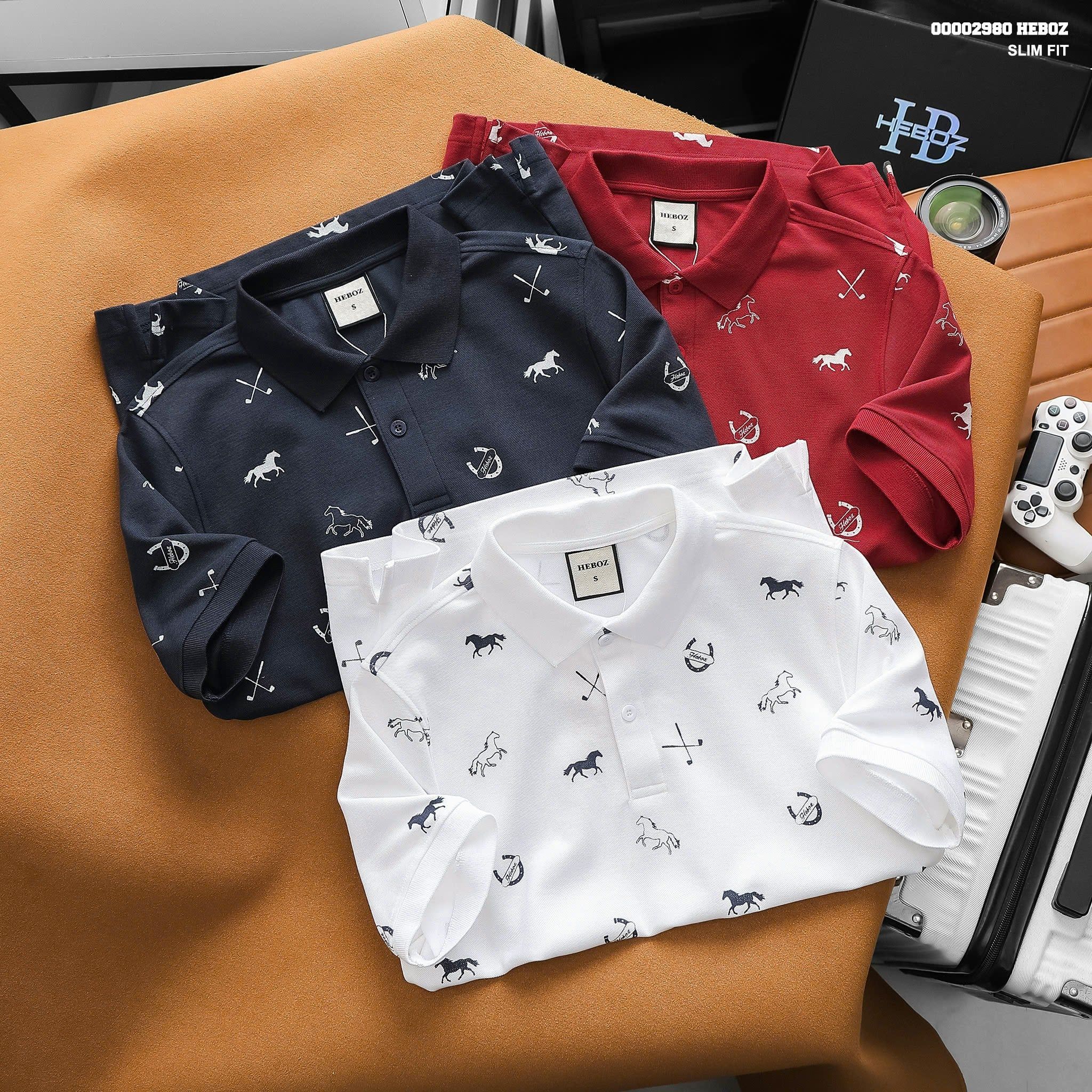  Áo Polo nam HEBOZ Heritage Horse 3M - 00002980 