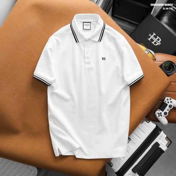  Áo Polo nam HEBOZ Double Stripe Collar 2M - 00002998 