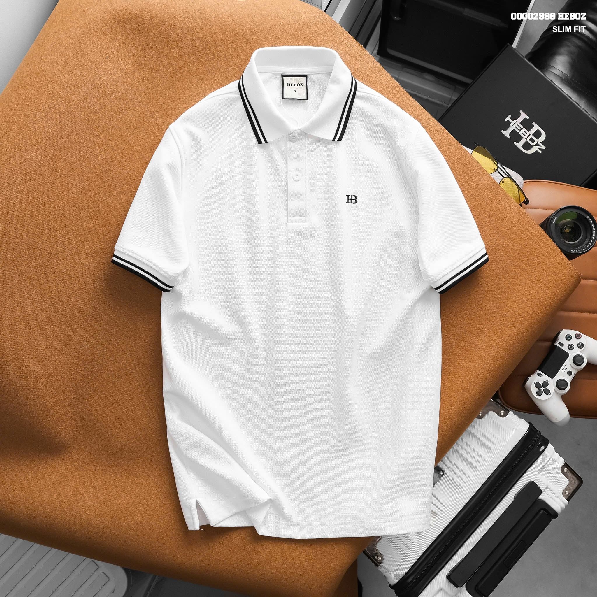  Áo Polo nam HEBOZ Double Stripe Collar 2M - 00002998 
