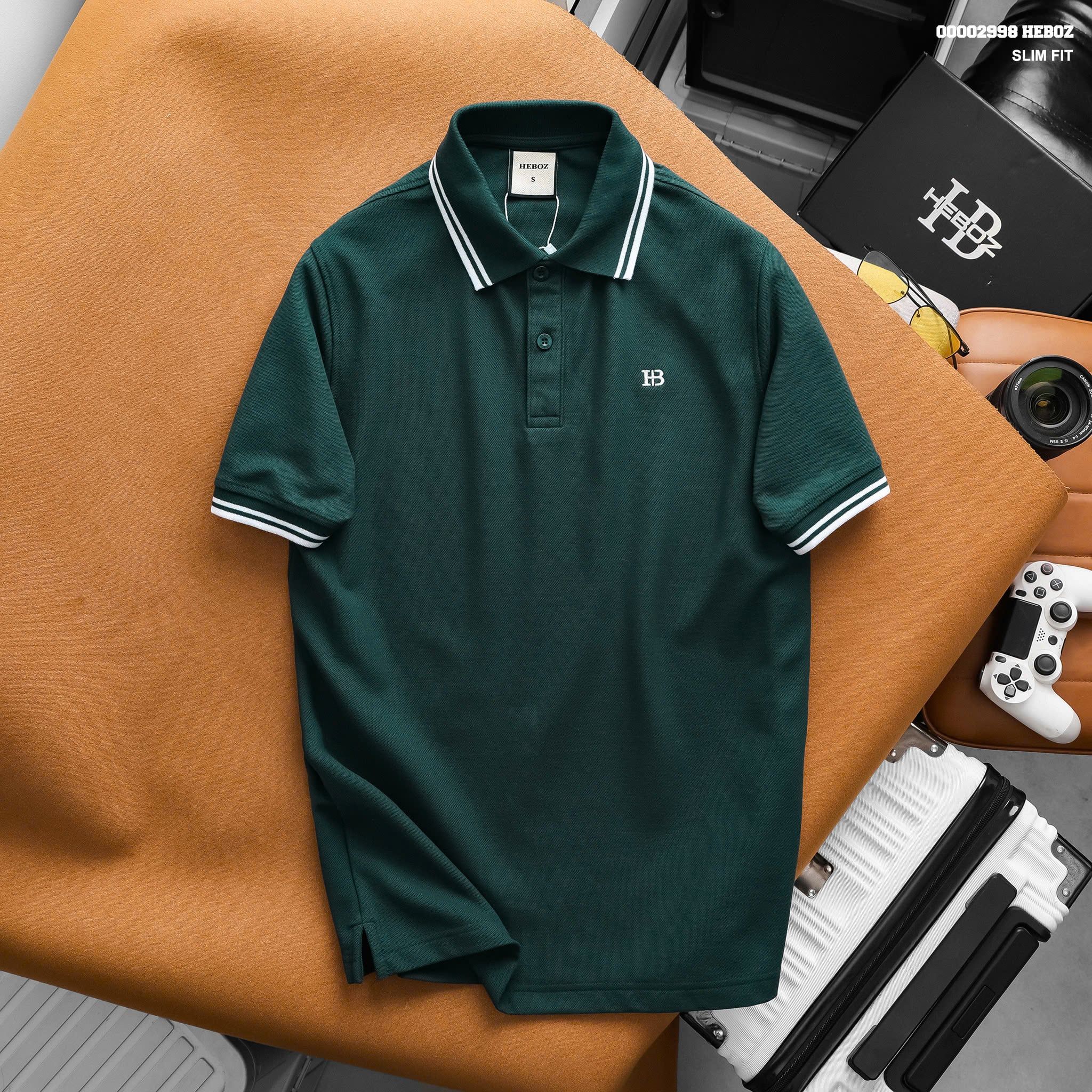  Áo Polo nam HEBOZ Double Stripe Collar 2M - 00002998 