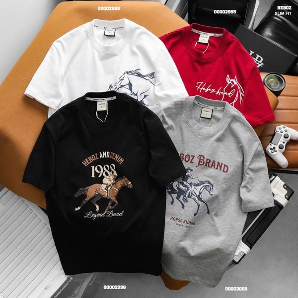  Áo Thun nam Heboz horse lunar slim - 00002995 