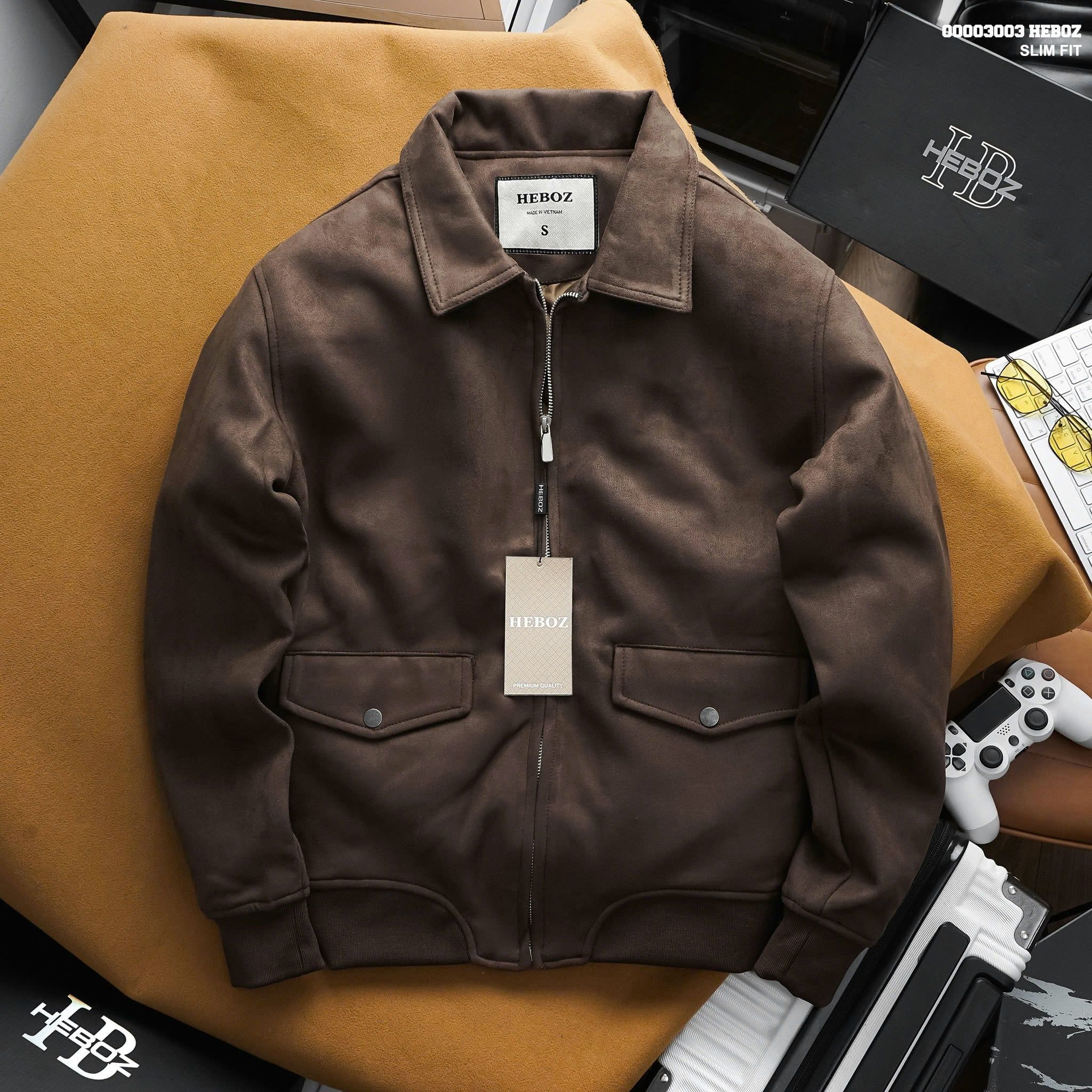  Áo khoác nam Heboz da lộn Exclusive 3M - 00003003 