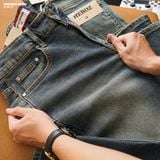  Quần jean nam Heboz dáng slim trơn D34 - 00003256 