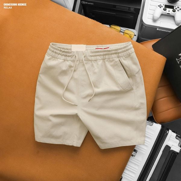  Quần short Heboz kaki lưng thun relax 4M - 00003266 