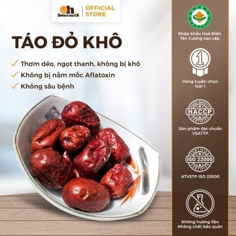  Táo Đỏ Khô Tân Cương - Túi 130g- Oh Smile Nuts 