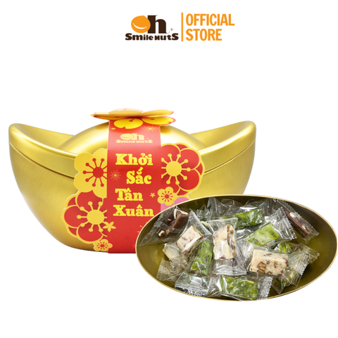  Kẹo Nougat Oh Smile Nuts - Thỏi Vàng 250g 
