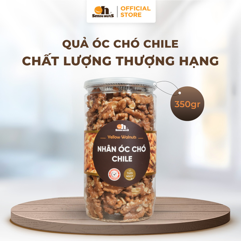  Nhân Óc Chó Vàng Chile - Hũ Nhựa 350g - Oh Smile Nuts 