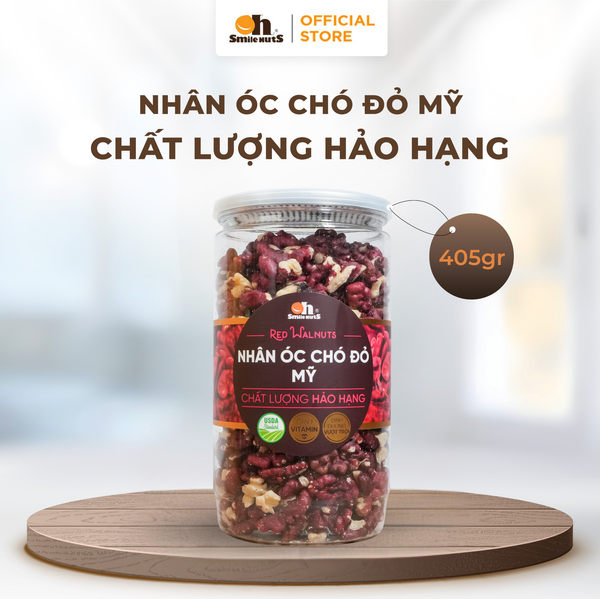 Nhân Óc Chó Đỏ Mỹ - Hũ nhựa 405g - Oh Smile Nuts