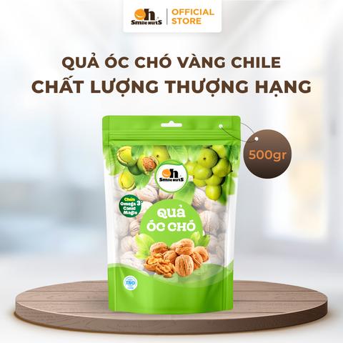  Quả Óc Chó Chile - Túi Zipper 500g - Oh Smile Nuts 
