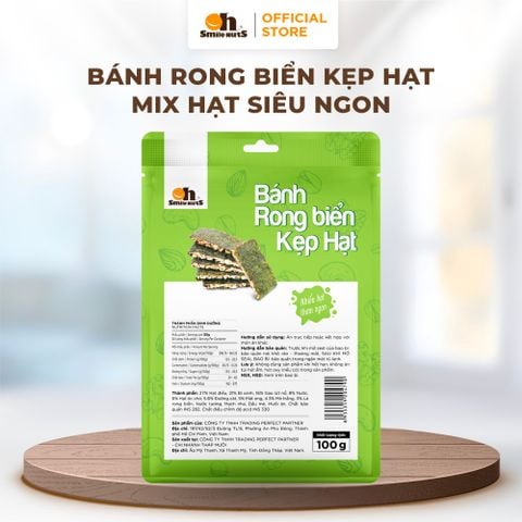  Bánh Rong Biển Kẹp Hạt Dinh Dưỡng - Túi 100 Gram - Oh Smile Nuts 