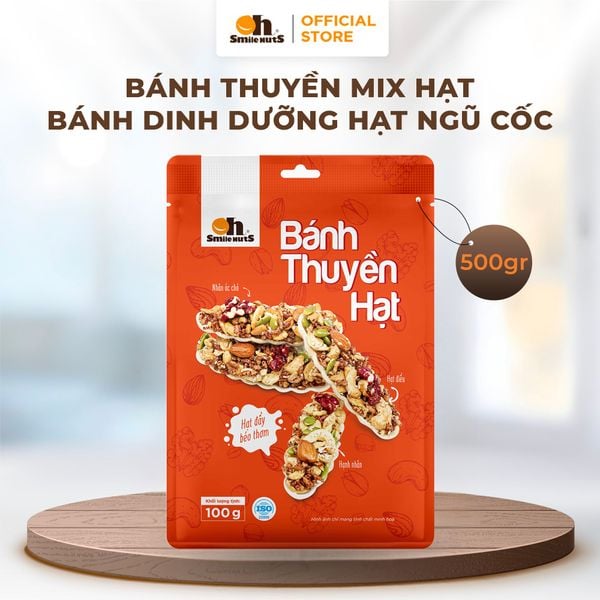 Bánh Thuyền Hạt Dinh Dưỡng - Túi 100 Gram - Oh Smile Nuts