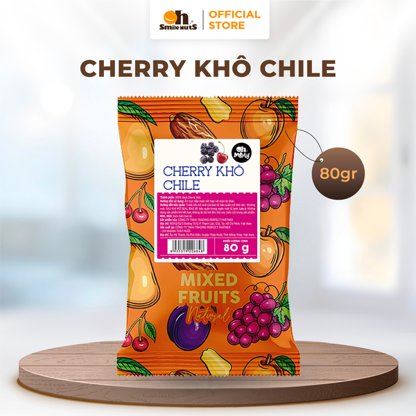 Cherry Khô Chile 80g OH SMILE NUTS – Ăn Vặt Tốt Cho Sức Khỏe, Ngon Tự Nhiên