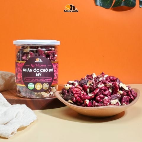  Nhân Óc Chó Đỏ Mỹ - Hũ nhựa 215g - Oh Smile Nuts 