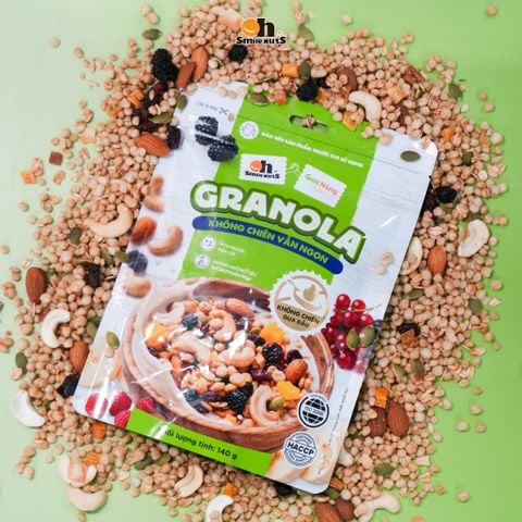  Granola Không Chiên Vẫn Ngon 140g - Bữa Sáng Tiện Lợi Từ Ngũ Cốc Và Hạt Dinh Dưỡng 