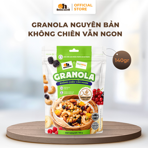  Granola Không Chiên Vẫn Ngon 140g - Bữa Sáng Tiện Lợi Từ Ngũ Cốc Và Hạt Dinh Dưỡng 