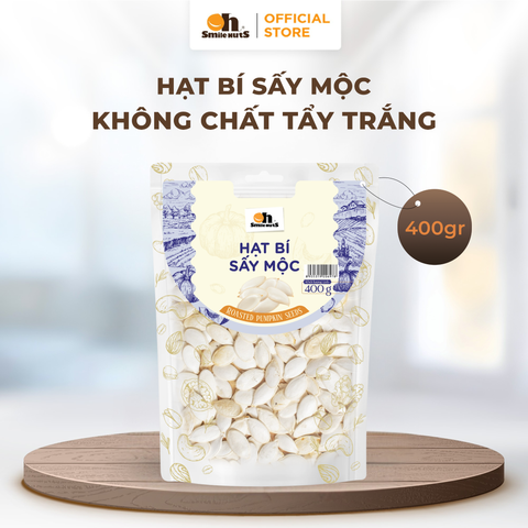  Hạt Bí Sấy Mộc Oh Smile Nuts - Túi Zipper 400g 