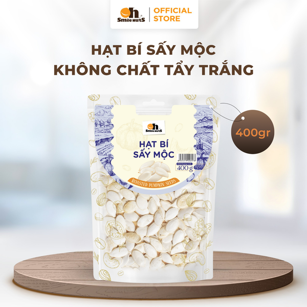 Hạt Bí Sấy Mộc - Túi Zipper 400g - Oh Smile Nuts
