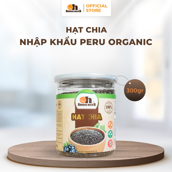 Hạt Chia Đen Oh Smile Nuts - Hũ nhựa 300g